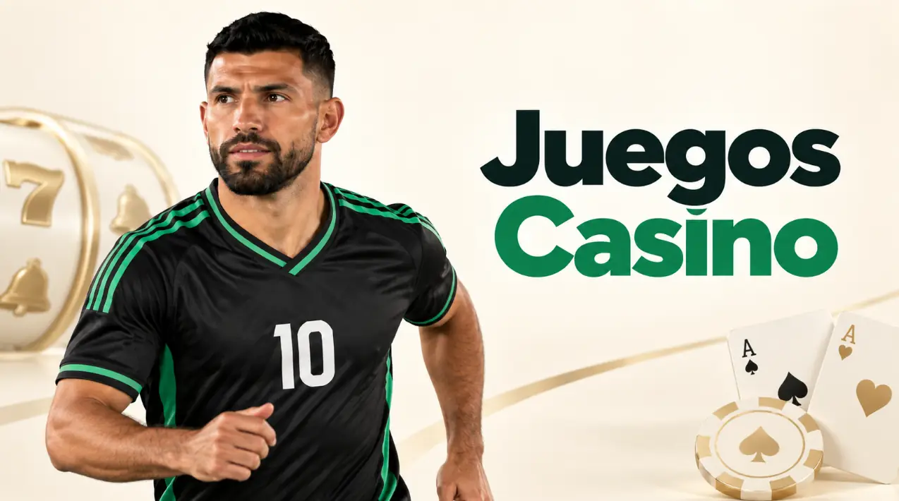 Juego de casino del Kun Aguero y categorías disponibles